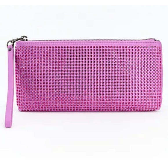 Rebecca Minkoff Large Crystal Pouch with Wristlet Strap - Picture 3 of 8